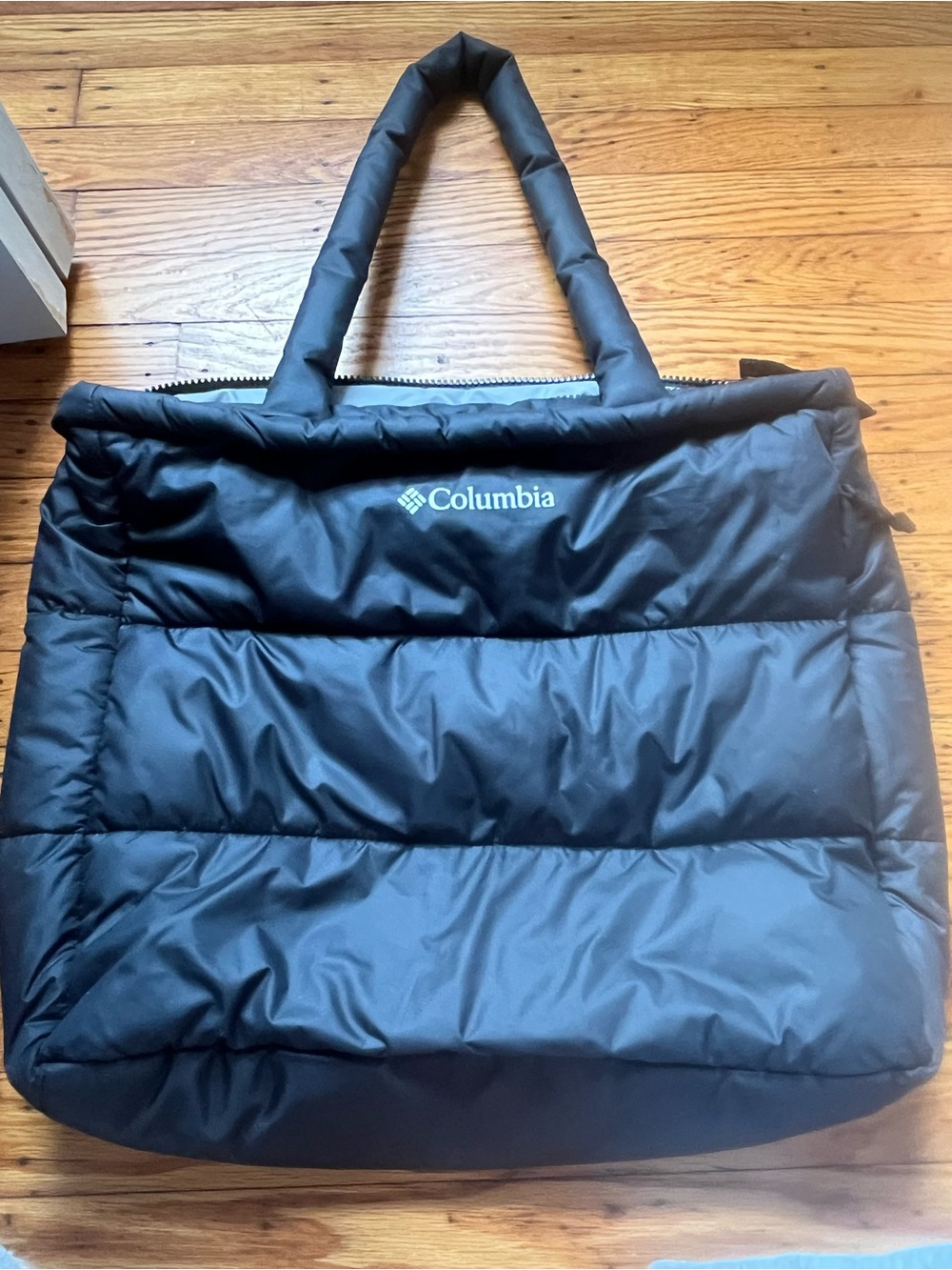 Columbia Black Quilted Puffer Tote